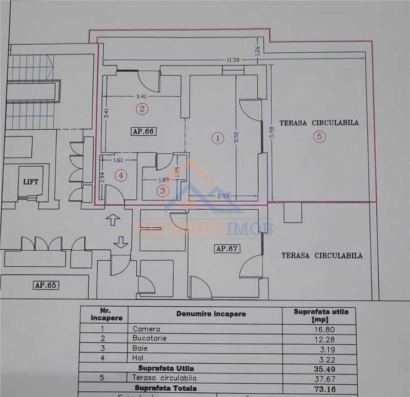 Vanzare garsoniera zona Pacii